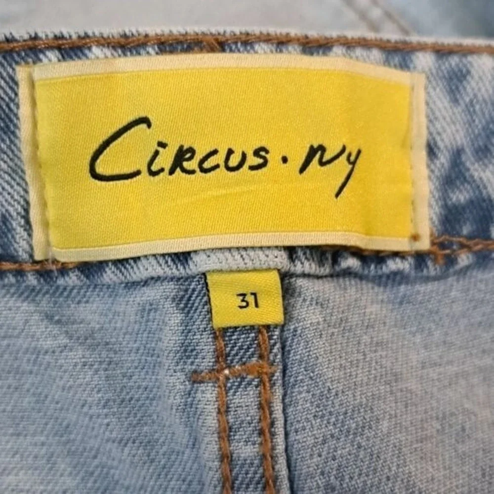 Circus NY High Waist Slouchy Distressed‎ Jeans in In The Stars Wash Size 31 New